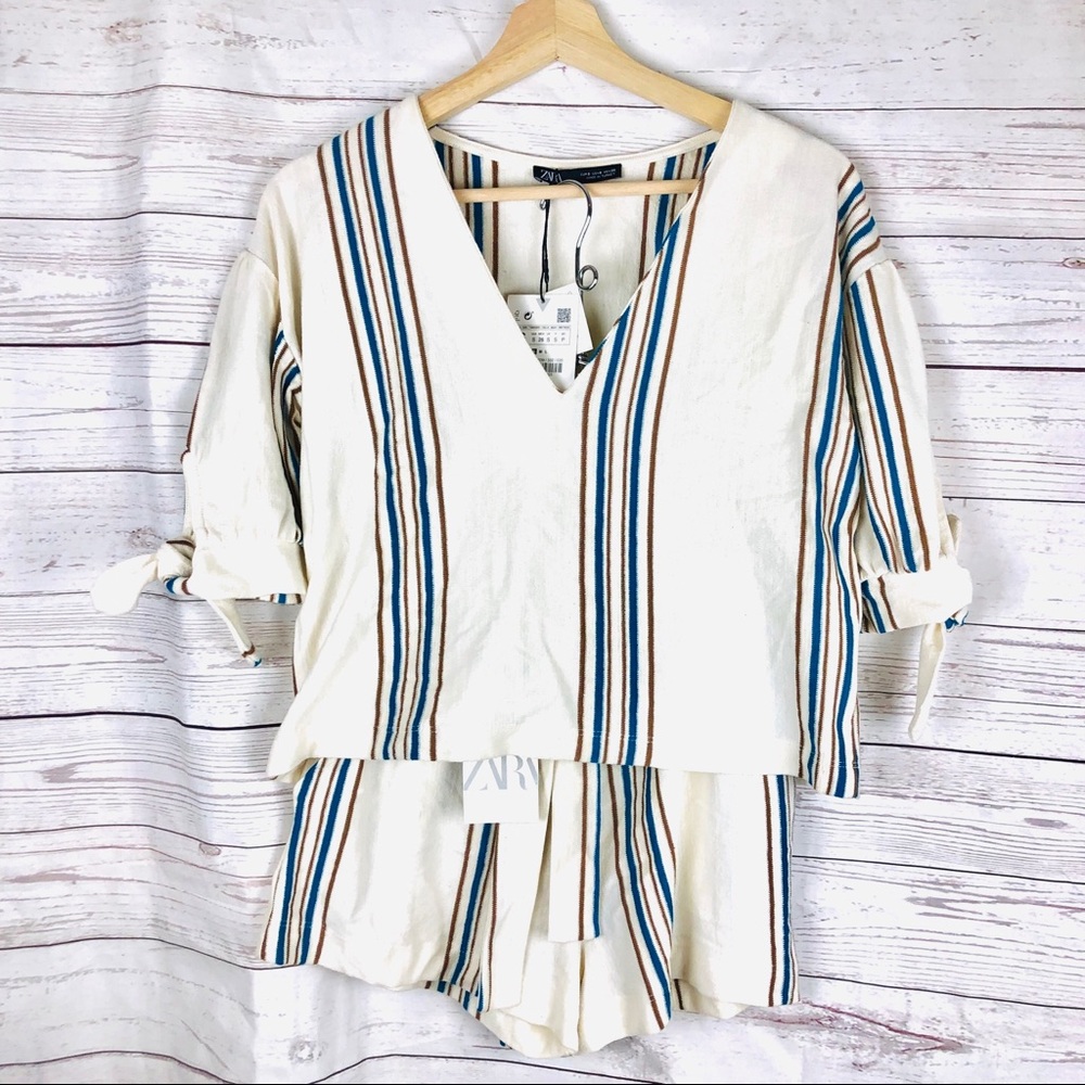 Zara 2 piece shorts and top set Size Small